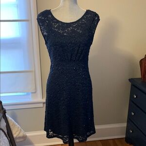 INC size 8 Elegant Navy Lace Dress